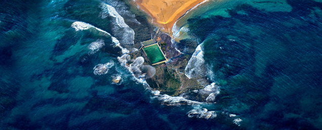 Mona Vale Rock Pool aerial by Ignacio Palacios
